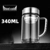 Men's Double-Layer Glass Teacup with Handle -  Large Capacity for Office and Home Use