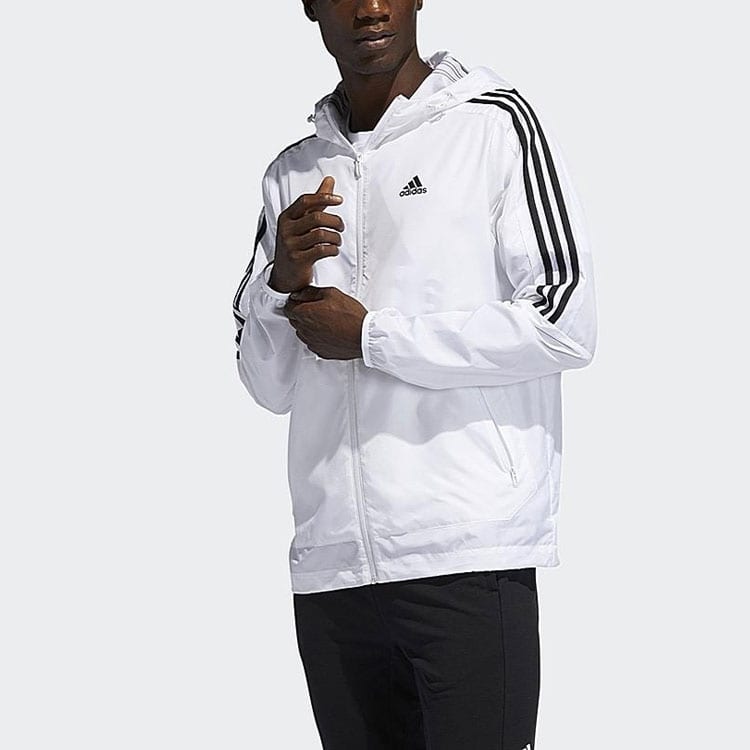adidas Jackets Men's White Hooded Moderate Other FT2833