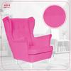 Diana Scandinavian Family Furniture Wing Chair Pink Barbie Fuchsia Pique