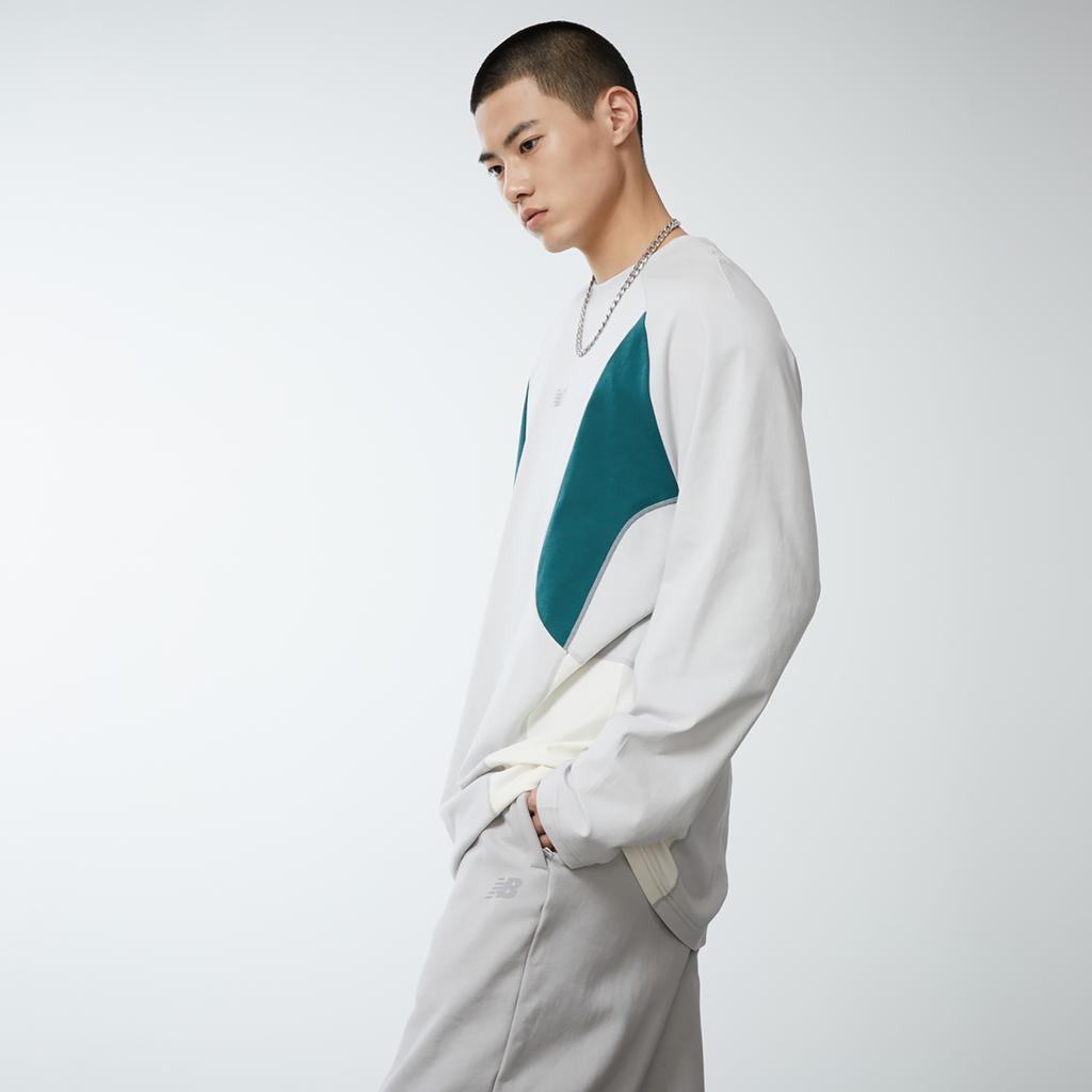 Men's Sweatshirt New Balance Sweatshirt Men's Light Gray