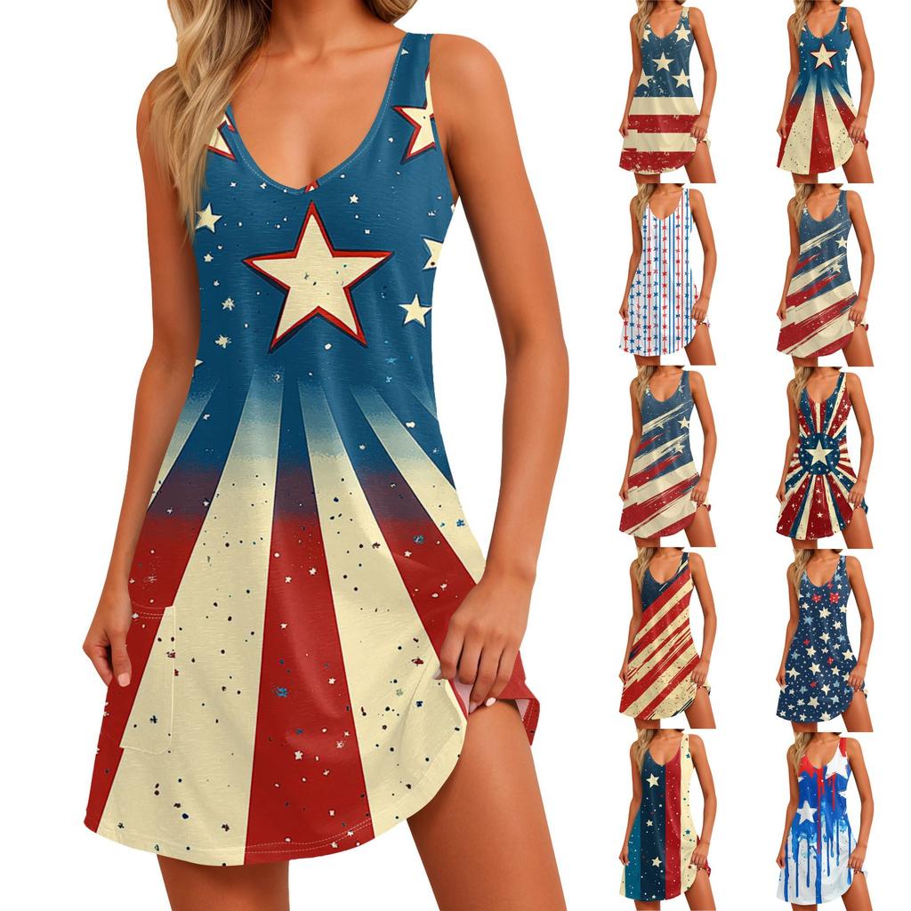 Women's Print Dress, Vest, Skirt With Pockets, Beach Skirt, V-Neck Vest Skirt Vest Skirt