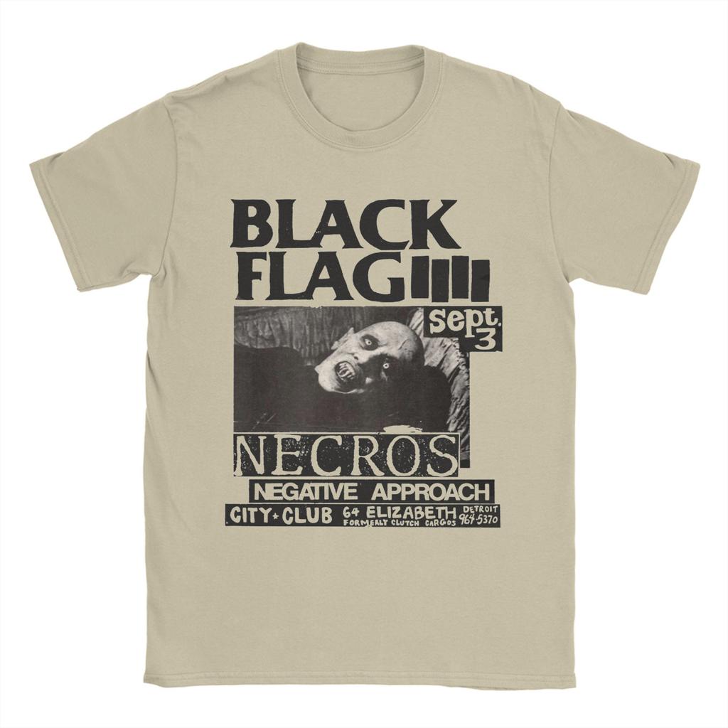 Funny Necros Black Flag T Shirt Men Cotton Short Sleeve Round Neck Summer Tops