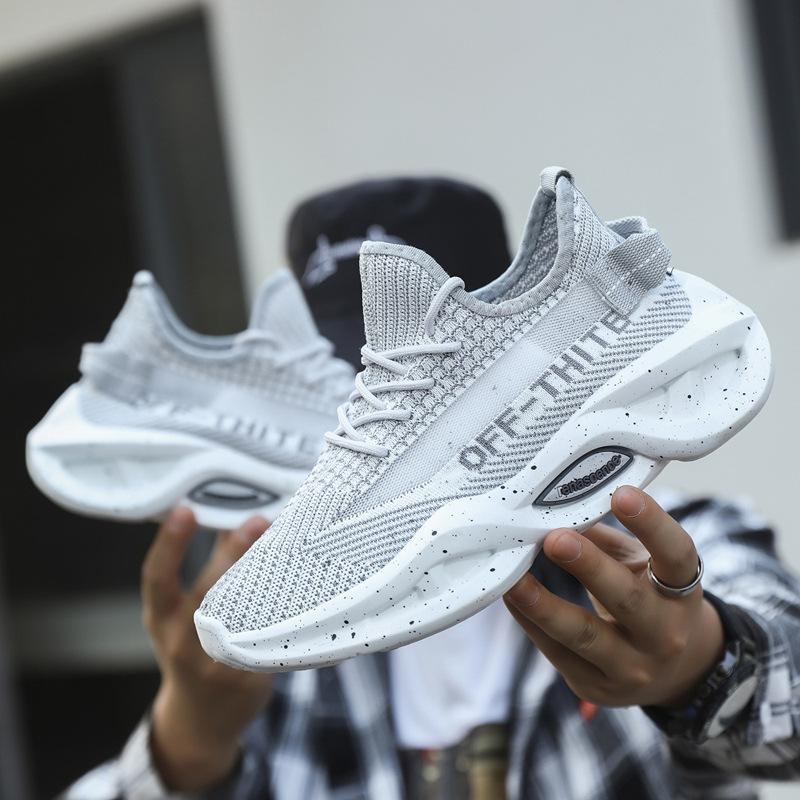

Кроссовки осень мужские 2025 новые трендовые универсальные повседневные беговые туфли tpr мягкая подошва дышащие корейская версия папиных кроссовок 45 светло-серый