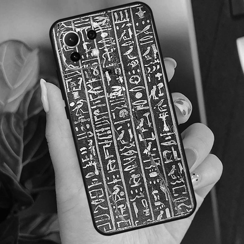 Egyptian Hieroglyphics Case For Xiaomi 15 14 Ultra 13T 14T 15T Pro 17 Pro Max POCO F8 F7 F5 F6 X5 X6 X7 Pro Coque