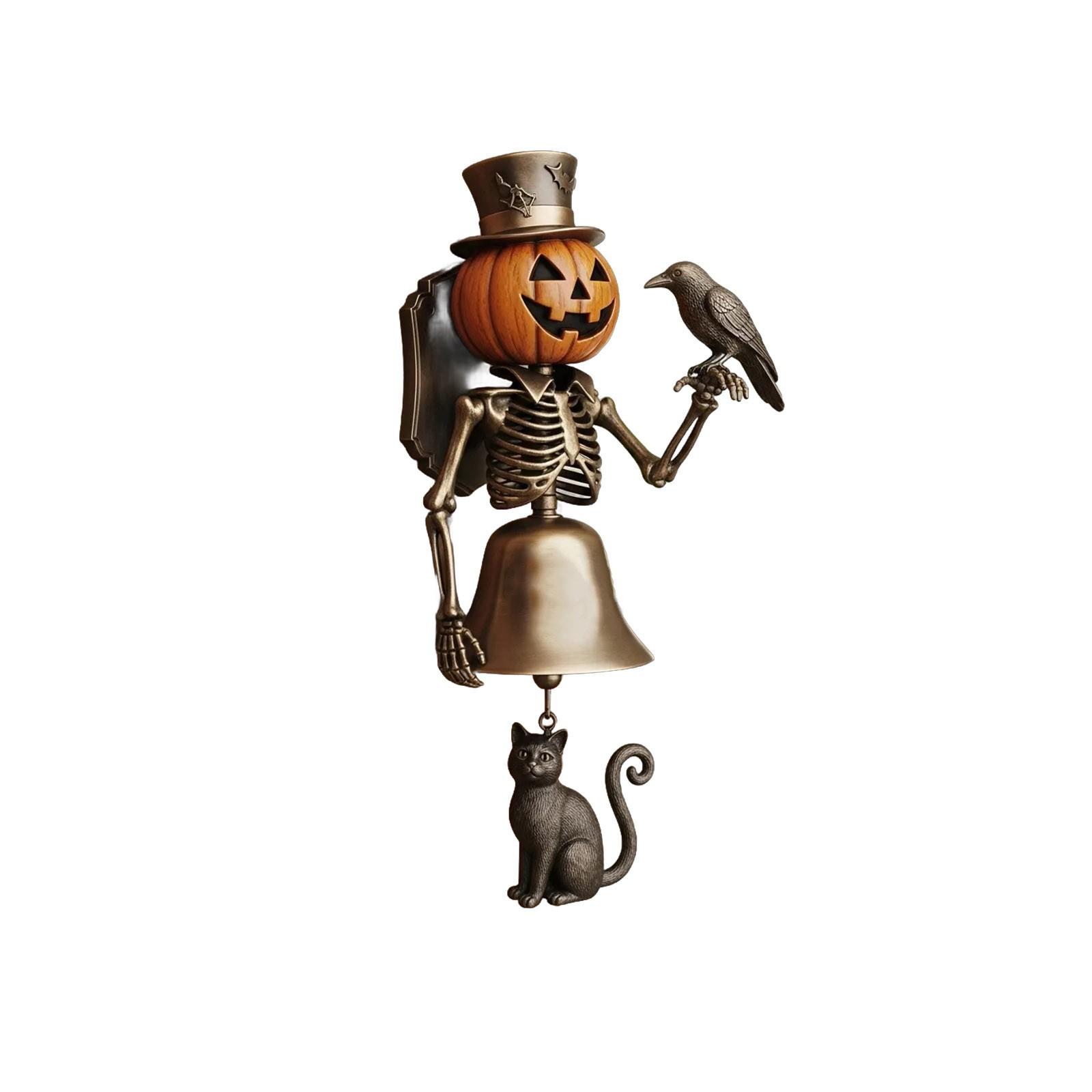 

Украшения для дверного звонка на Хэллоуин, Призраки человека-тыквы, Праздничные украшения, Подарки для друзей One Size