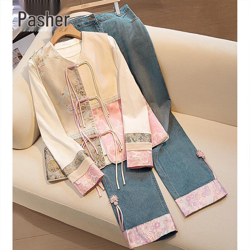 

Женский жилет Sibo She в новом китайском стиле с ретро-пуговицами M