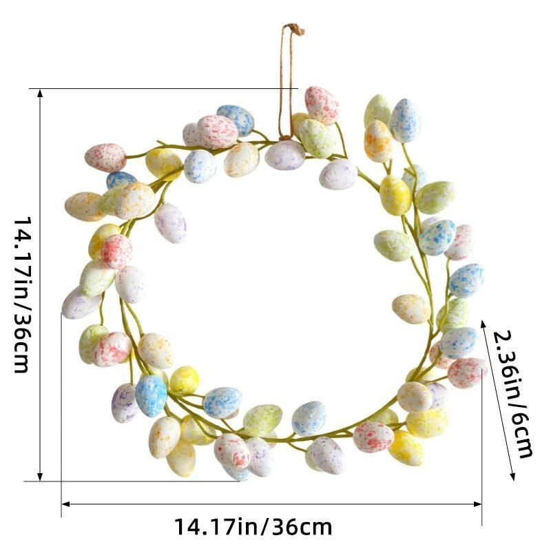 Easter Egg 14in Wreath Home Door Decoration Wall Decorations Gifts Holiday