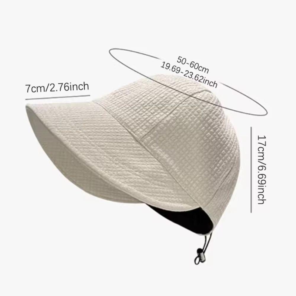 Waffle Sun Hat Foldable Peaked Cap Casual Fisherman Cap Summer