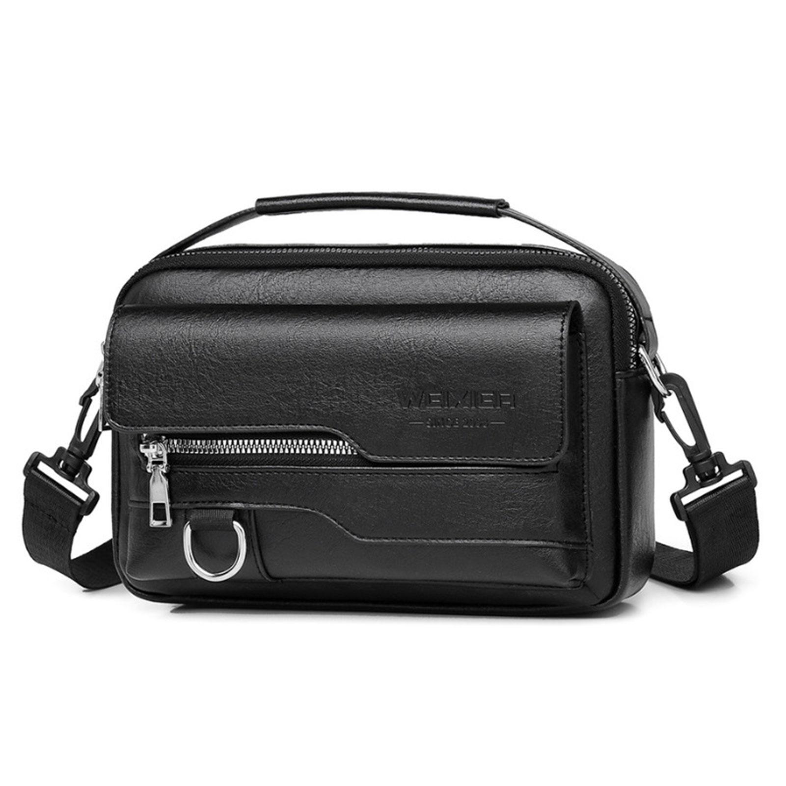 

Men s Bag,Versatile Stylish Satchel Bags,PU Leather Waterproof Elegant Cross-body Satchel Bag,For Business Casual Daily Commute чёрный