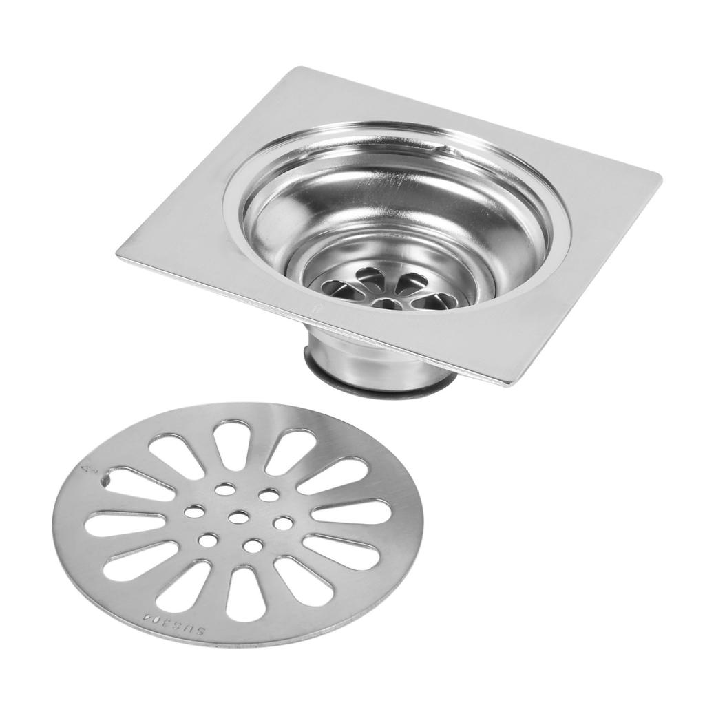 Thick Stainless Steel Square Antiodor Bathroom Floor Drain Cover Waste Gate Shower Drainer (Type 3)