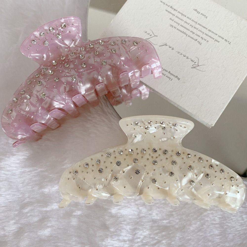 Rhinestone  Hair Claw Hair Clip Acetic Acid Shark Clip Creative   Streetwear