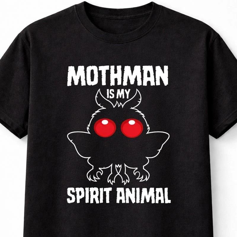 MothUnisex Is My Spirit Animal TShirt Funny Cryptid Horror Unisex S5XL S