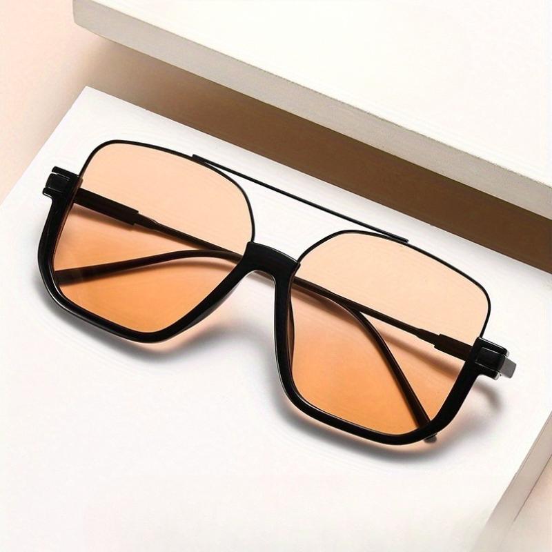 Women's Vintage Rectangular Fashion Glasses Stylish PC Frame with Metal Hinges Casual Streetwear Accessory