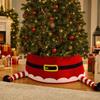 Christmas Tree Skirt with Feet, Christmas Holiday Party Decoration and Gift