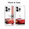 Capas de Celular Cars L-Lightning M-McQueen Capa Transparente Macia Para IPhone 17 16 15 14 13 12 11 Pro Max Mini Plus Capa à Prova de Choque