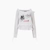 EgoisT AsymmeTrical Off Shoulder WaisT STring T shirT  Es2cl362 