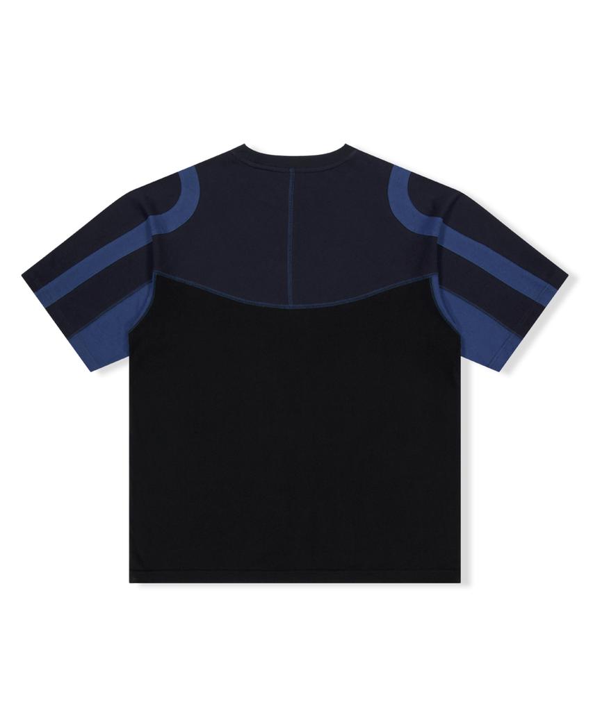 YESEYESEE Cover Stitch Tee Black