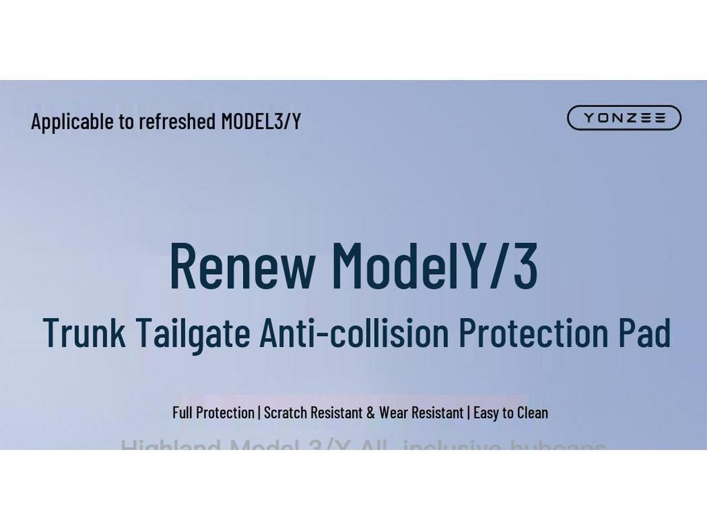Tesla Y/3 Model Trunk Tailgate Protection Board: Flocking Interior Accessory
