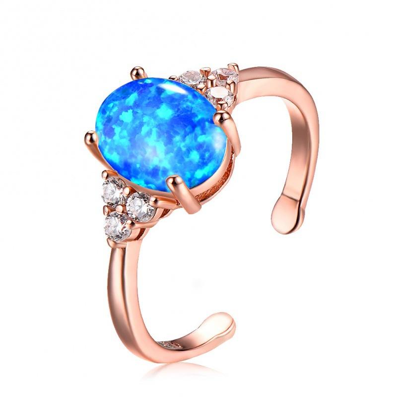 Supply, Platinum Opal Open Ring, Fashion Retro