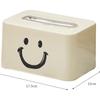 Cream Style Smiling Face Tissue Box