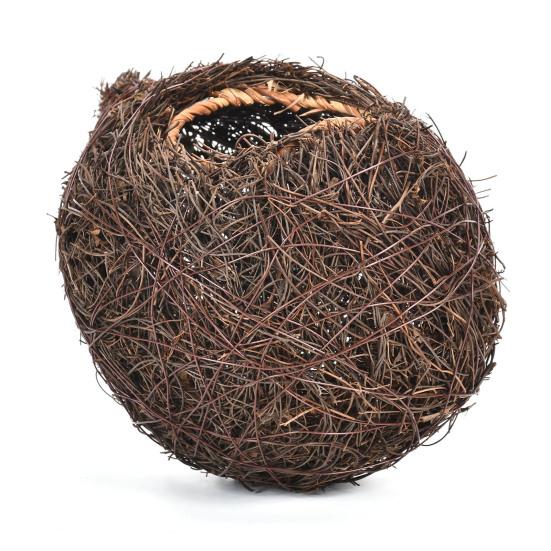 Hanging Bird House Natural Grass Hanging Bird Hut Hand Woven Drop Shape Birdhouse for Small Birds Budgies Garden Patio Terrace Indoor Outdoor