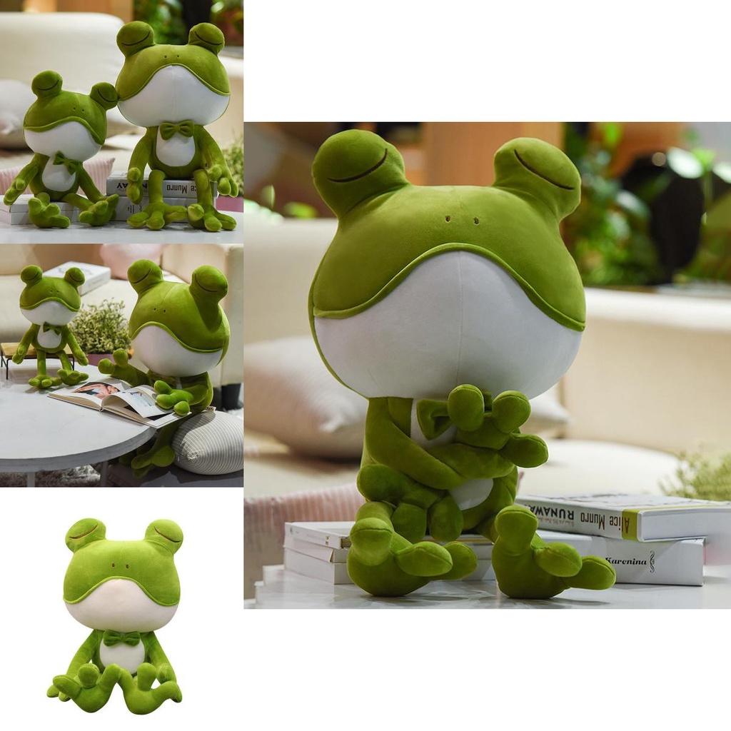 Adorable Soft Plush Frog Stuffed Animal Toy Ideal For Kids Bedtime Cuddly Pillow