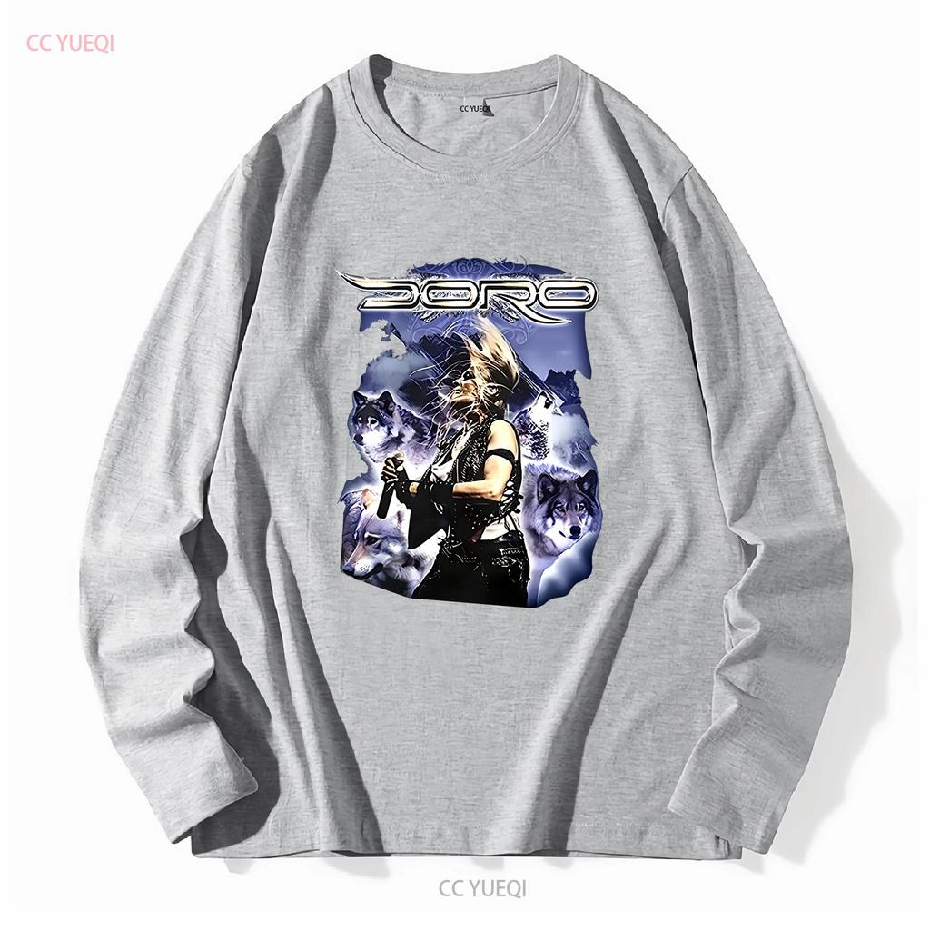 Doro Wolf Pesch T-Shirt, schwarz, Herren, Größen S–5XL, lang- oder kurzärmelig, Vintage-Look, gewaschen, für jeden Tag, weich, bequem, lässig