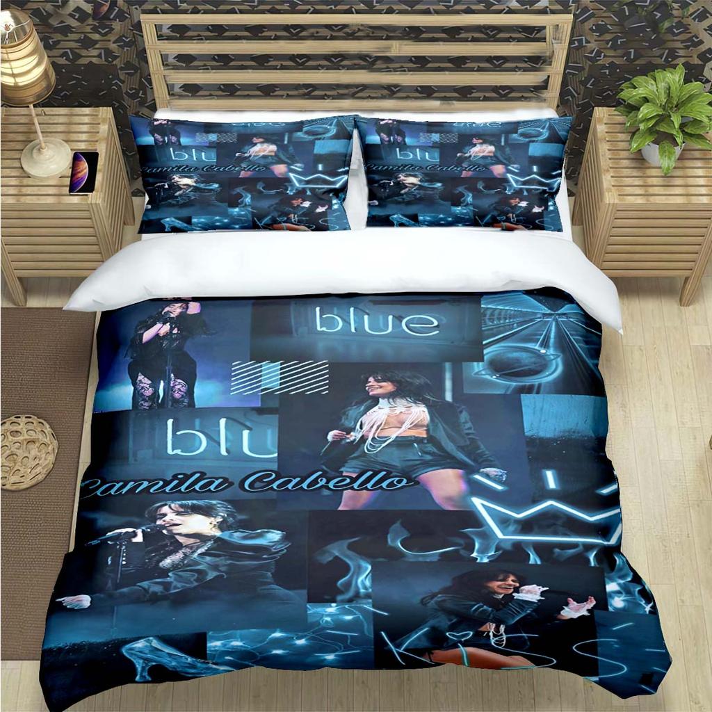 Popular Famous Singer C-Camila Cabello Print Bedding Sets Bed Supplie Set Comforter Set Teens Girls Twin Single Kid Gift