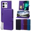 PU Leather Flip Wallet Phone Case for Xiaomi Redmi Note 13 Pro 5G,13 Pro 4G,POCO X6 5G,M6 Pro Litchi Texture Card Holder Kickstand Wrist Strap Cover