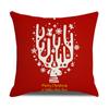 New Red and White Christmas Pillowcase Homewares Cartoon Elk Linen Sofa Pillowcase