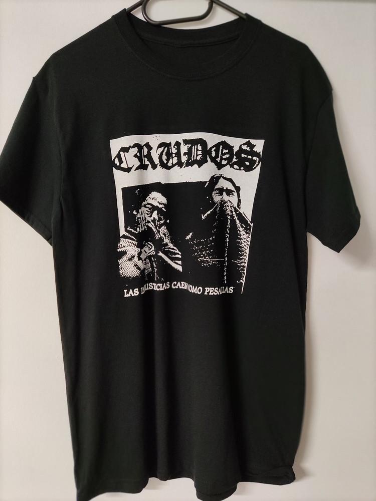 LOS CRUDOS Band LAS INJASTICIAL 2 Yellow All Size Shirt Unisex T-Shirt S