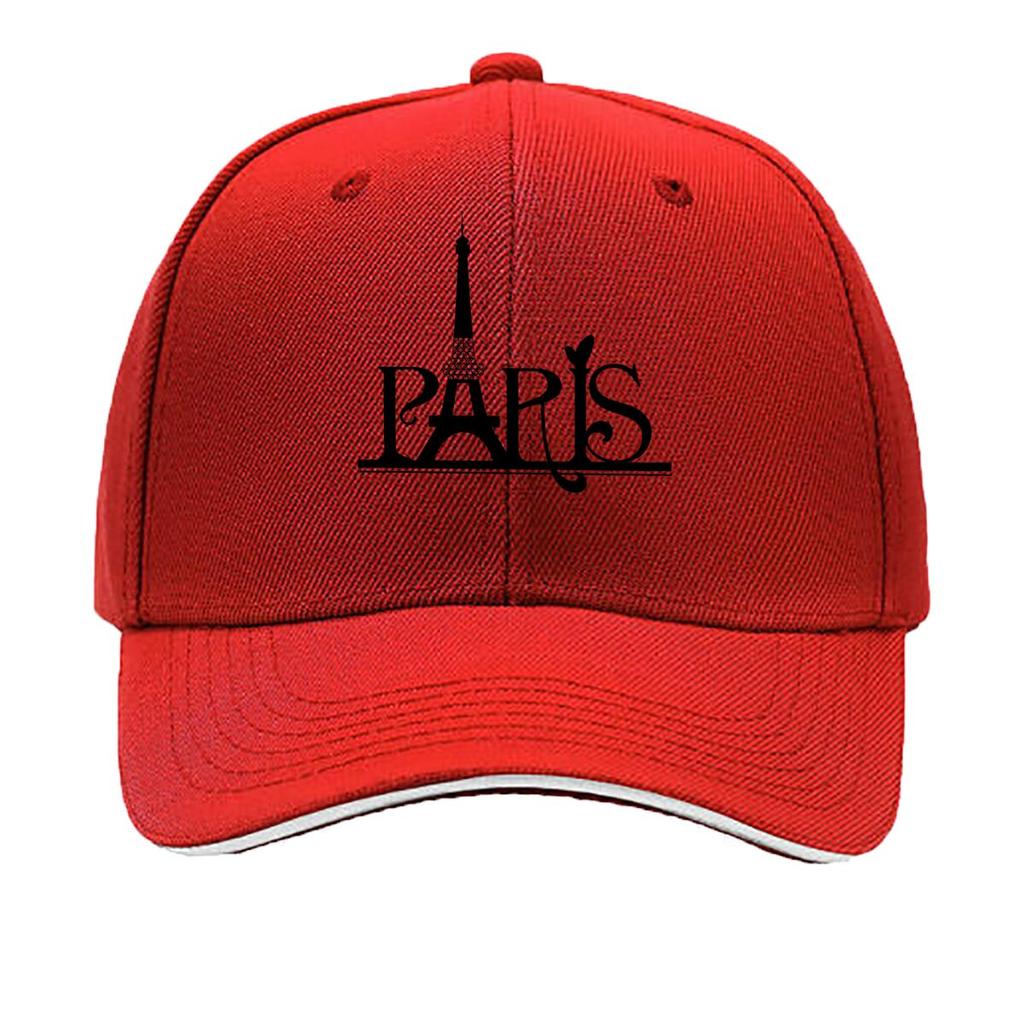 Paris Eiffel Tower Print Adjustable Snapback Hat Casual Outdoor Cap Sandwich Baseball Cap