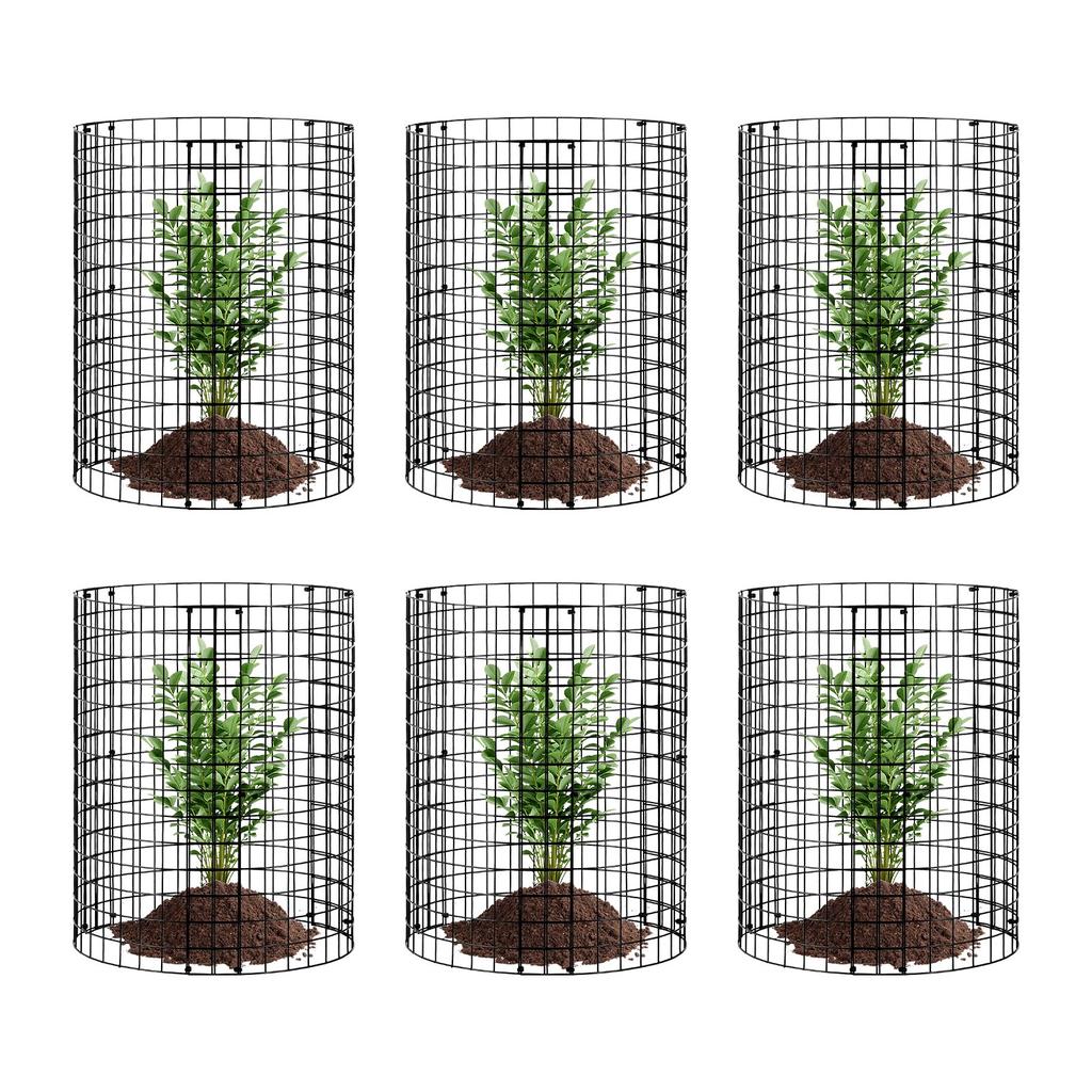 VEVOR 6 Pack Plant Protector from Animals, 12.6'' Dia. X 14'' H Chicken Wire Plant Protector, Plant Cages for Outdoor Plants