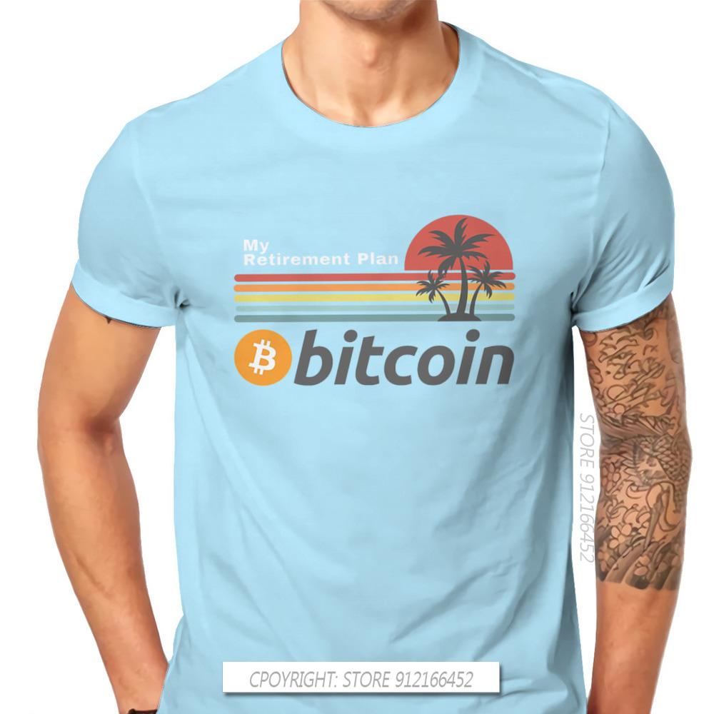 Bitcoin Cryptocurrency Meme My Retirement Plan Tshirt Classic Fashion Men's Clothing Tops Plus Size Pure Cotton O-Neck T Shirt