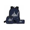 Shark Marine Print Three Piece Set Backpacks for Boy/Girls Best Gift 2D Cartoon Fashionable School Bag for Children