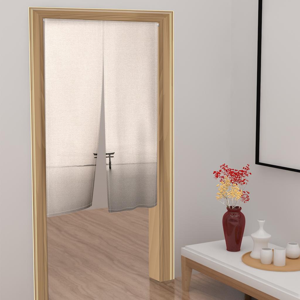 Japanese Style Noren Door Curtains Mountain Izakaya Dining Room Partition Linen Doorway Curtain Kitchen Entrance Half Curtain