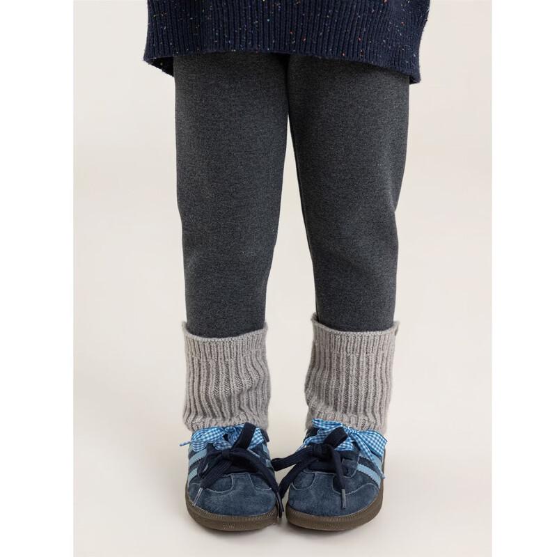 Girls' Fleece-Lined Knitted Thermal Leggings