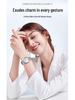 SANDA Dames Luminous Kwarts Horloge: Stalen Band, Bez Diamonds, Waterdicht, met Sunray Parelmoer Wijzerplaat.