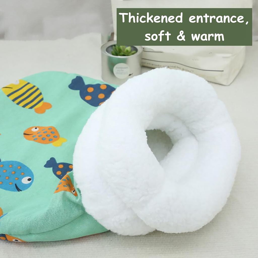 Sleeping Bag For Indoor Cats Comfortable Winter Sleeping Bag Soft Plush Bag Self-Warming Bed Cave Tunnel Soothing Sleeping Bag