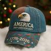 D Print Independence Day Commemorative Sunshade Baseball Cap Outdoor Cap Non-embroidered