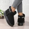 Women's padded lining soft thick sole heightening outdoor thickened warm lightweight comfortable stirrups ground cotton shoes snow boots