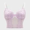 Multi-Color Lace Sexy See-Through Push-Up Camisole and Fishbone Bra Lingerie