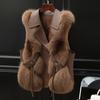 Stay Warm and Fashionable with Women's Short Faux Fur Vest Jacket