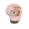 Cartoon Animal Silicone Mouse Pad with Wrist Support - Customizable and Dirt-Resistant.