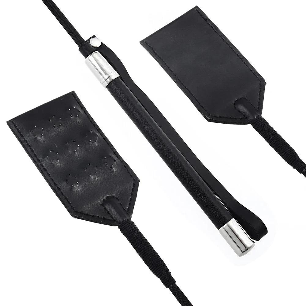 52Cm Riding Crop Wrist Strap Pu Leather  Impact Play Crops