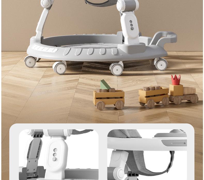 Verstellbarer Lauflernwagen und Hochstuhl für Alter 6 Monate bis 3 Jahre - Kippschutz und Beinstellungs-Präventionsmerkmale