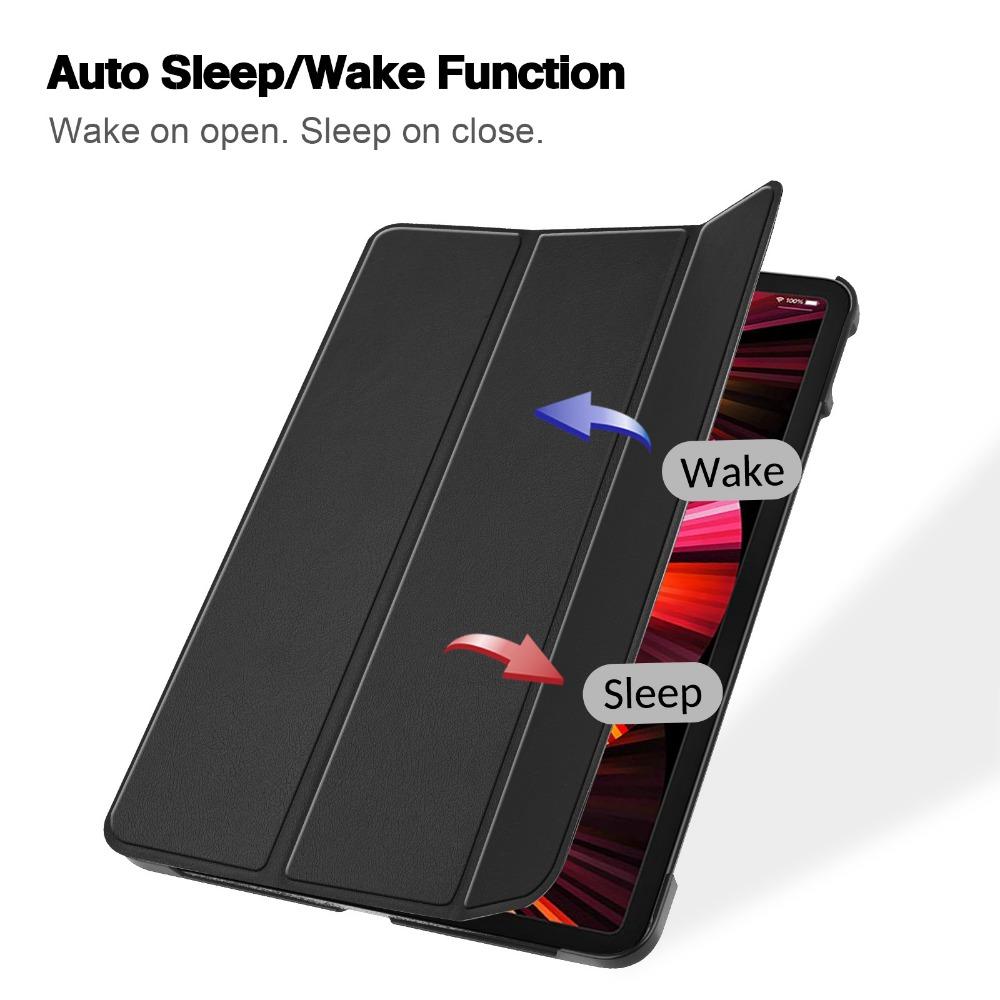 Für iPad Pro 12.9 Hülle mit Kartenfächern Premium Ständerhülle für iPad Pro 11 2021 3-fach faltbare Schutzhülle