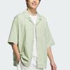 Adidas Sportswear GFX Loose Fit Button-Up Short Sleeve Shirt Men Shirts Magic-Yellow Green JL6056