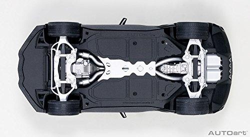 AUTOart 1/18 Scale Chevrolet Corvette C7 Grand Sport Black with White Stripes and Yellow Hash Marks