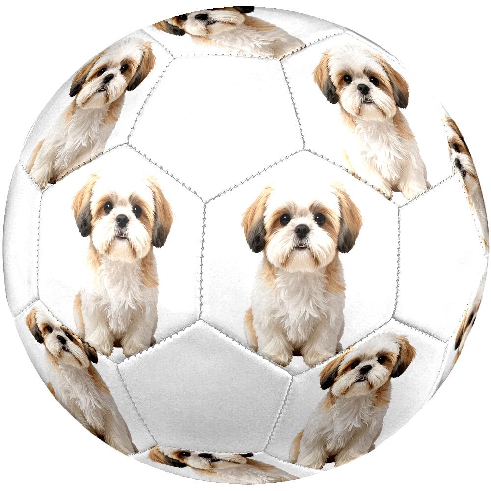 Cute Puppy Indoor Size 5 Soccer Ball Colorful Machine Stitched PVC Competition Ready Durable High-Bounce